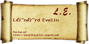 Lénárd Evelin névjegykártya