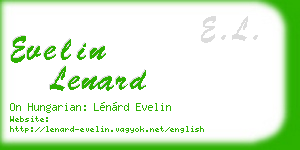 evelin lenard business card